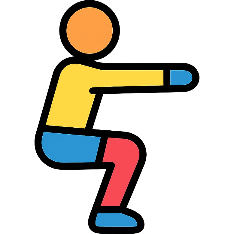 we did too much leg exercise where you bend your knees and go down emoji