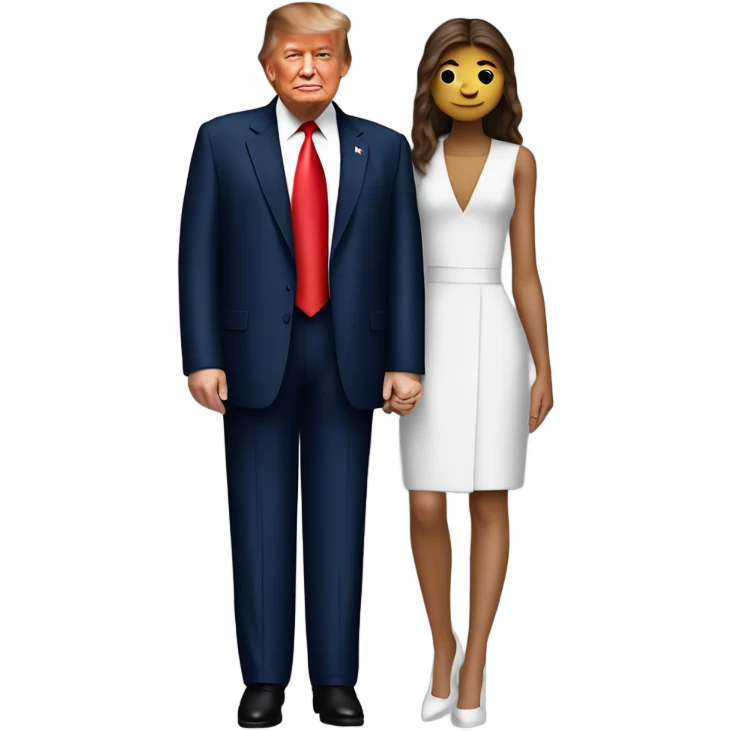 Zendaya and Donald Trump holding hands emoji