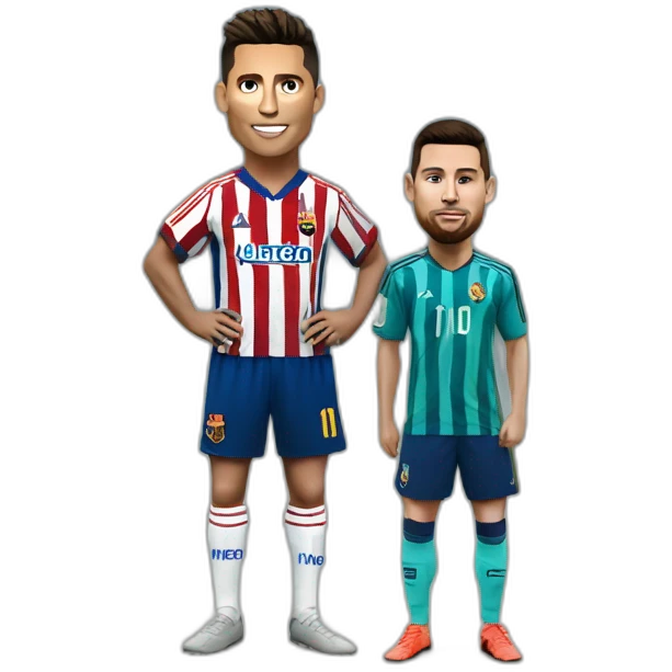 ronaldo straddles messi emoji