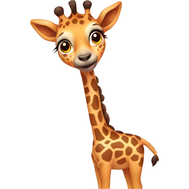 Jirafa bebe rosada emoji