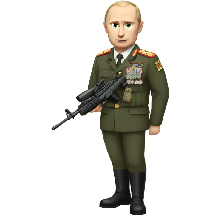 Putin with an gun emoji