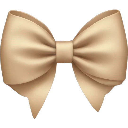 Beige bow emoji