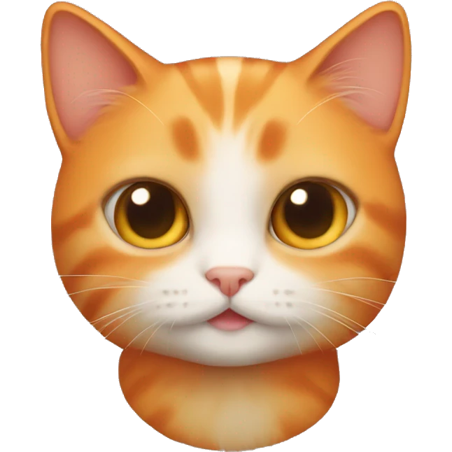 Orange cute cat emoji
