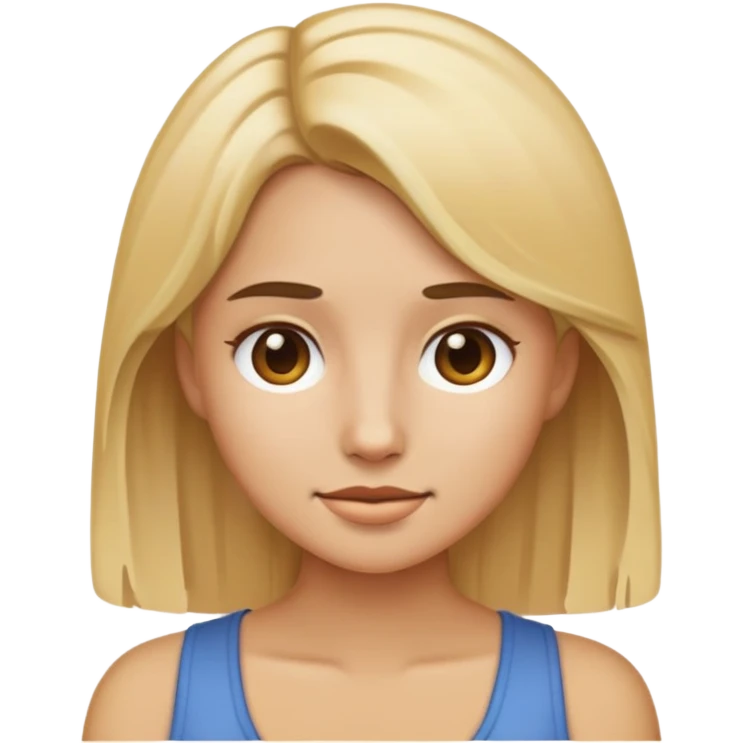 Create an emoji of a tan blonde girl emoji