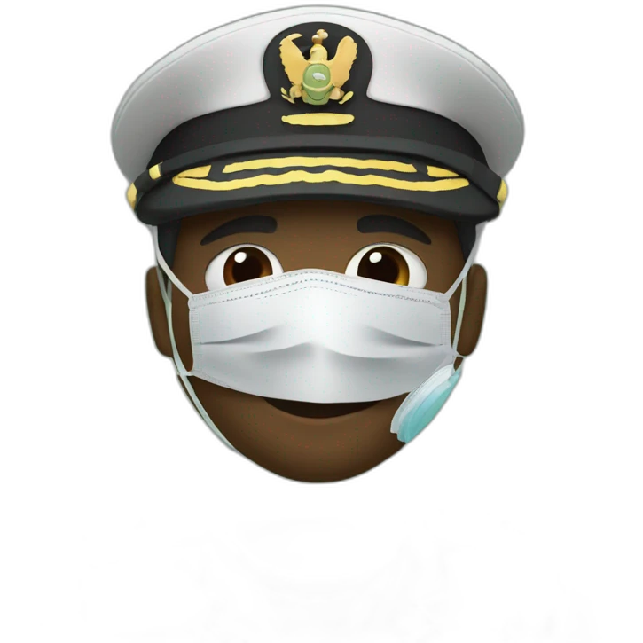 a military Head Portraits in a Medical masks emoji