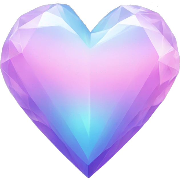 Pastel gradient heart crystal  emoji