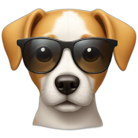 dog with sunglass emoji