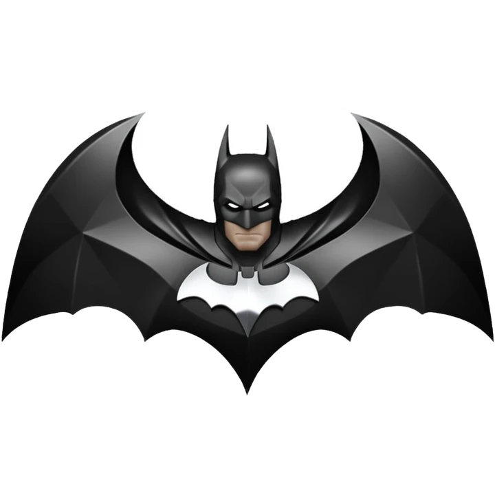 Batman Arkham Knight logo Full black emoji