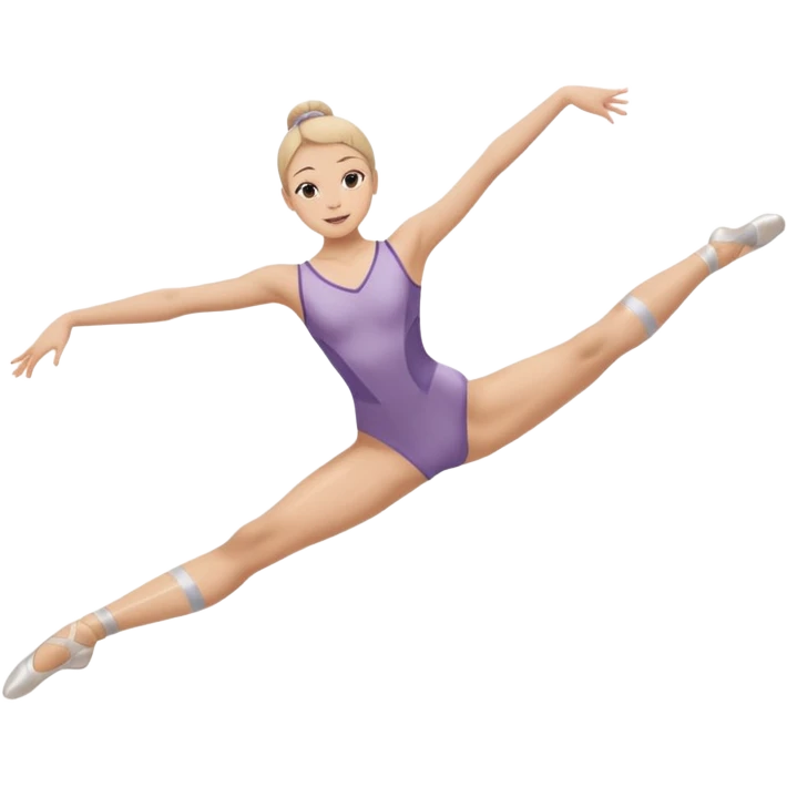 make girl doing straight split with only 1 pair of legs emoji