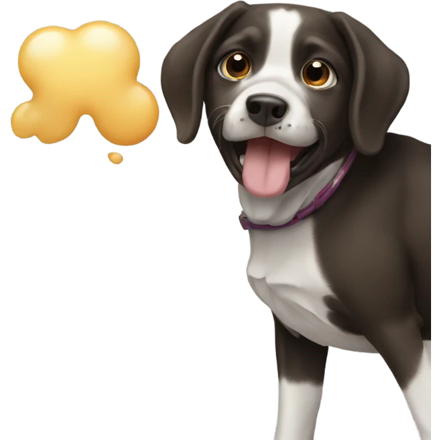 Dog farting emoji