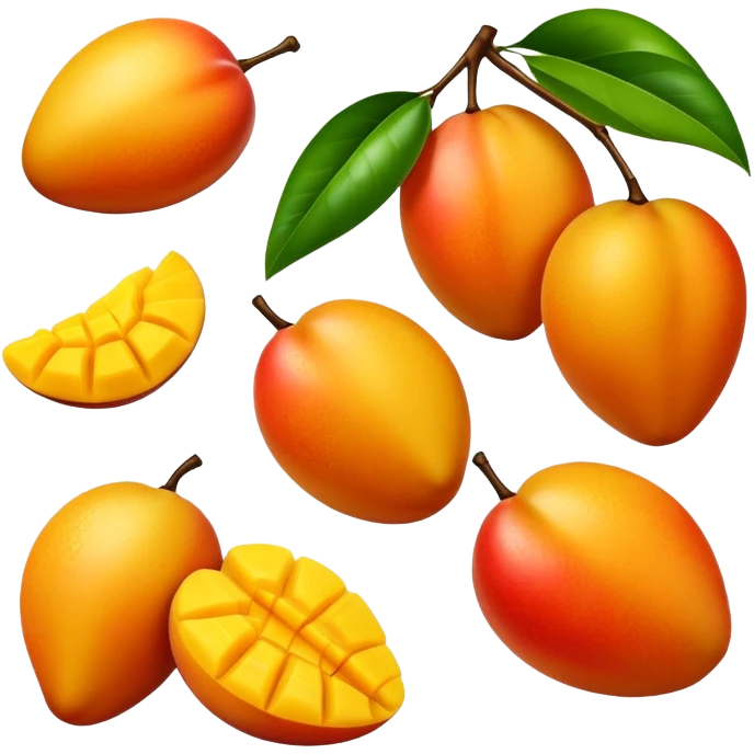 Juicy wet mango emoji
