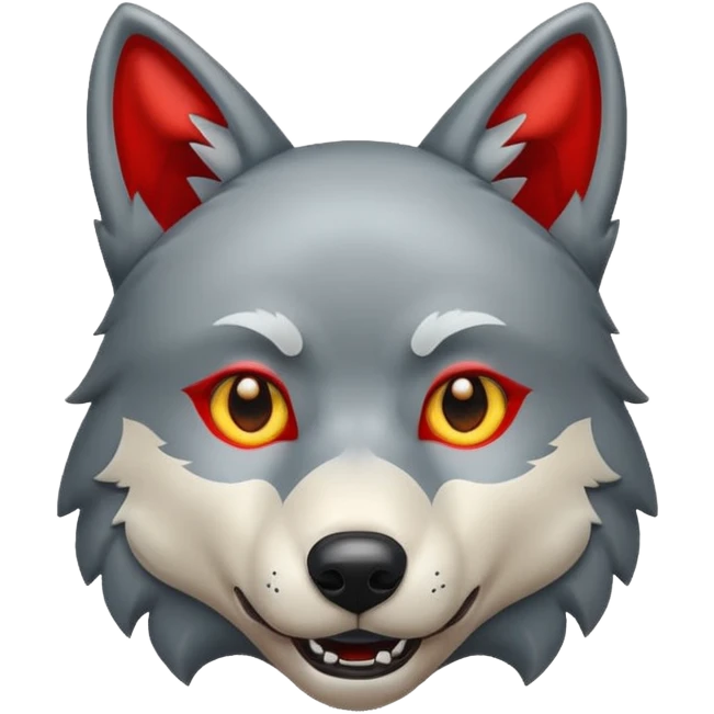Wolf red emoji
