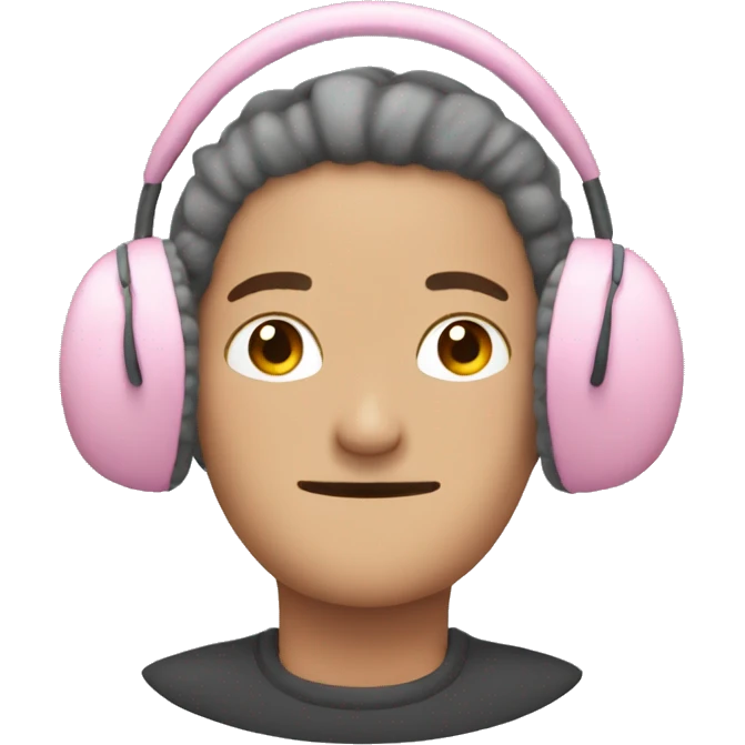 light pink cozy ear muffs without a face emoji