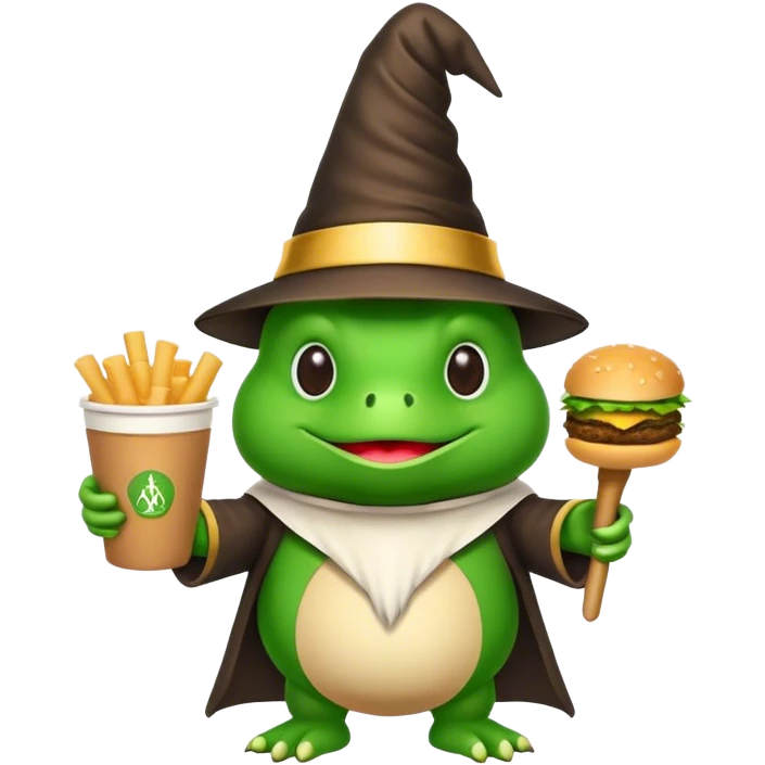 bufo wizard with shake shack text emoji