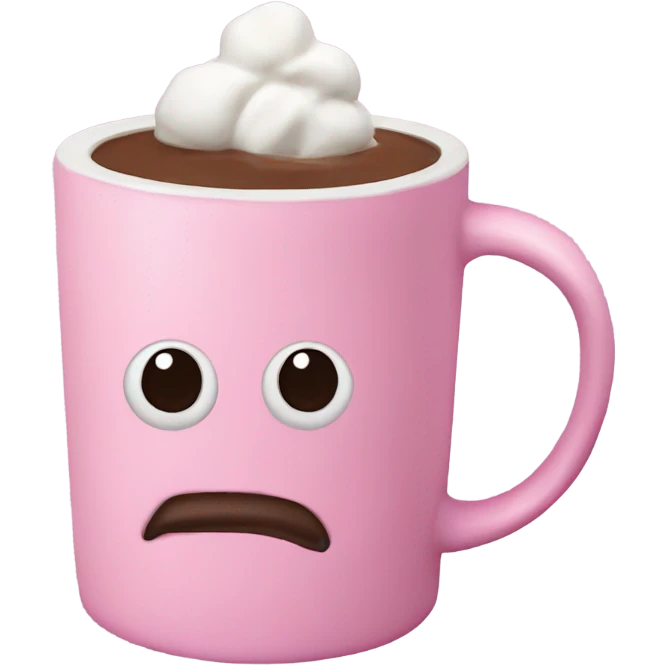 pink mug hot chocolate  emoji
