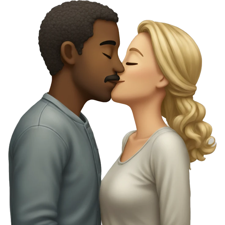 woman and man kising emoji