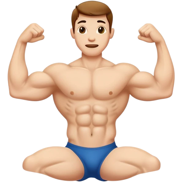human calf muscle flexing emoji