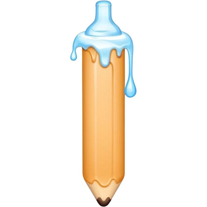 Veiny stick skin color with white liquid emoji