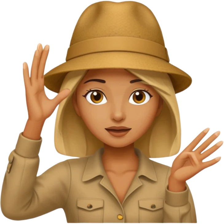 woman who make a DAB emoji