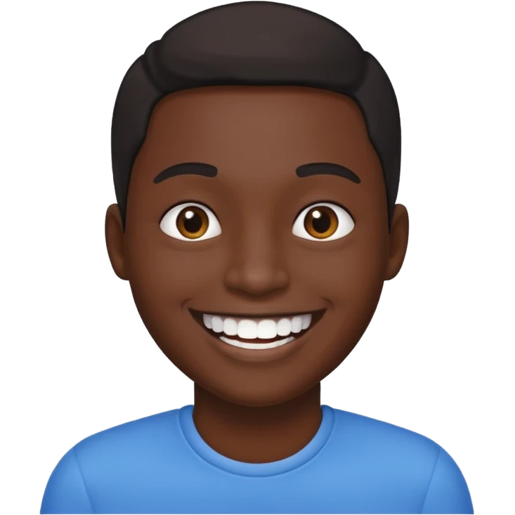 Black smileing emoji