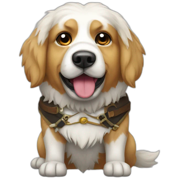 Pyrenees mountain dog White pirate costum emoji