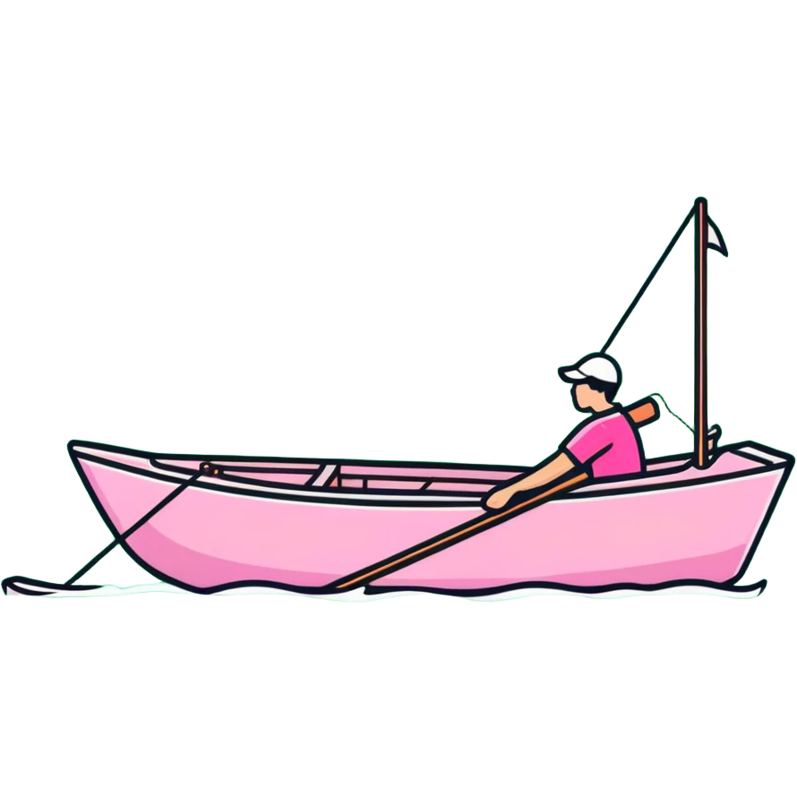 pink rowing boat emoji