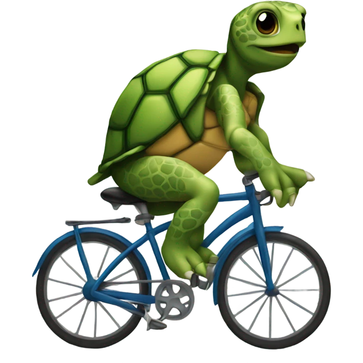 tortuga en bicicleta emoji