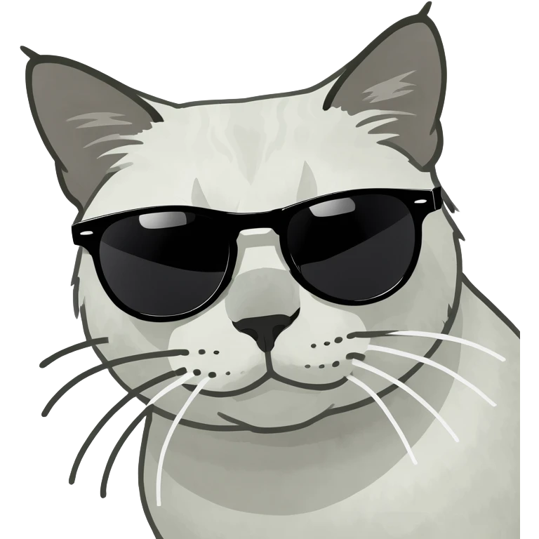 Cat with sunglasses emoji