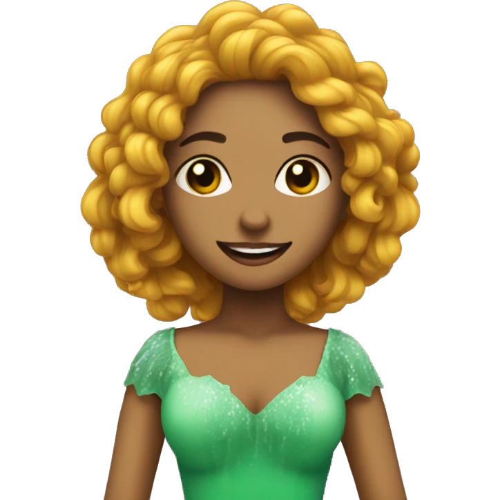 Sereia de cabelo ruivo e cauda verde emoji