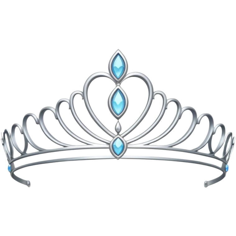 Expensive royal shiny thin silver tiara emoji