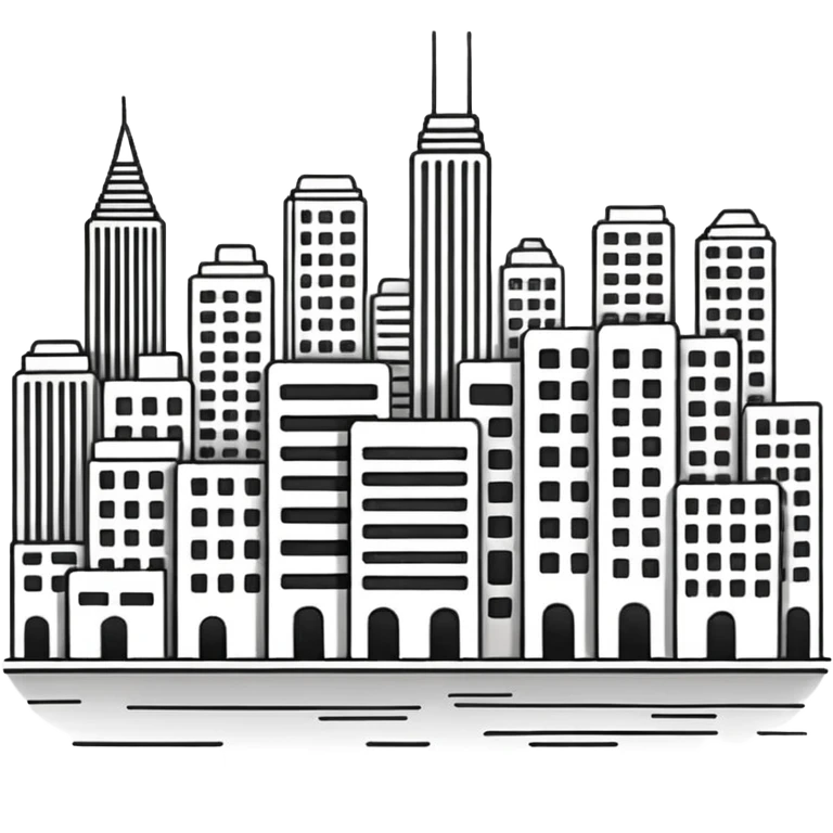 city landscape doodle emoji