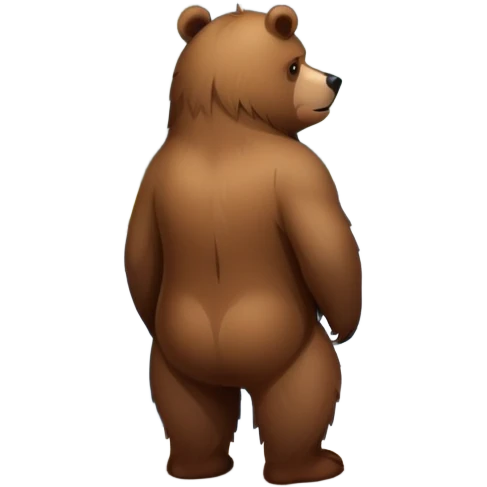 bear staring at mountains and river emoji