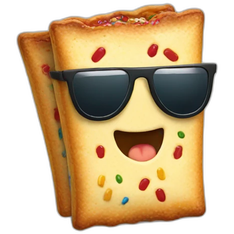 pop tart wearing sunglasses with a thumbs up emoji