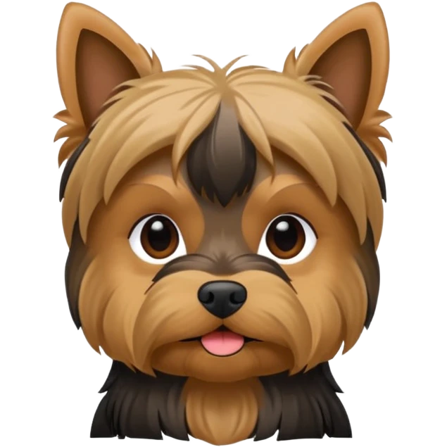 Yorkshire terrier na privada sentado fazer poop emoji