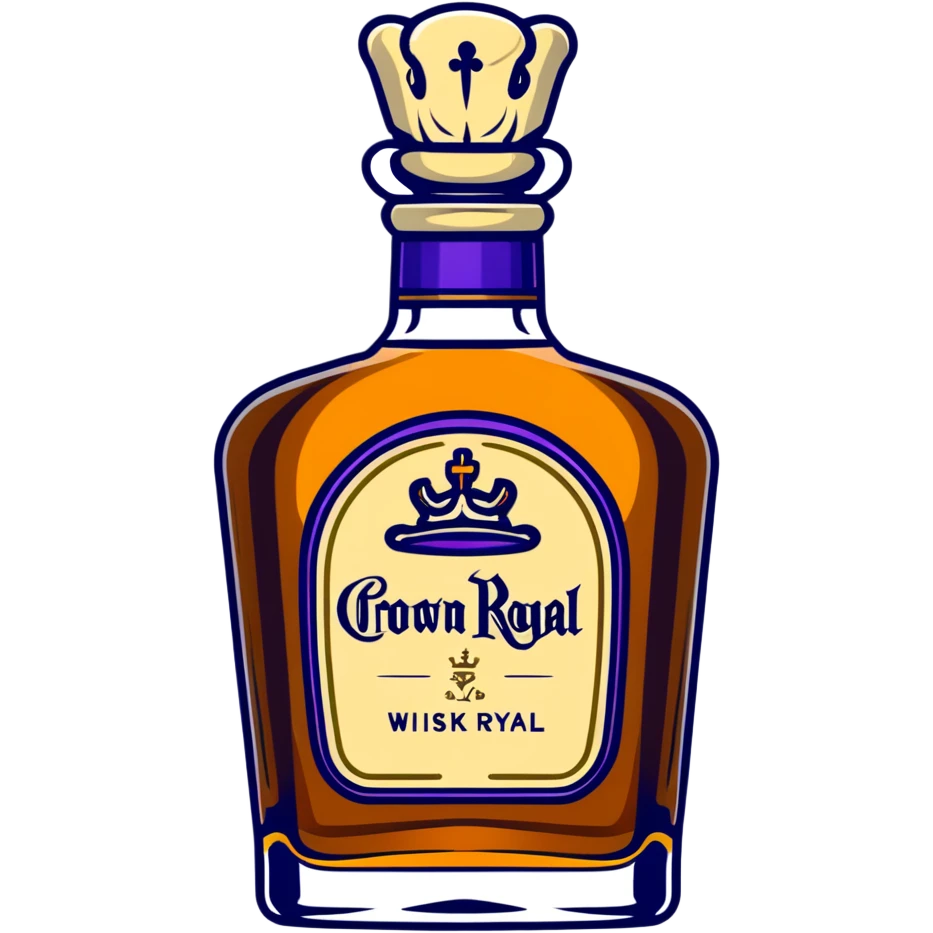 Crown Royal whisky bottle emoji