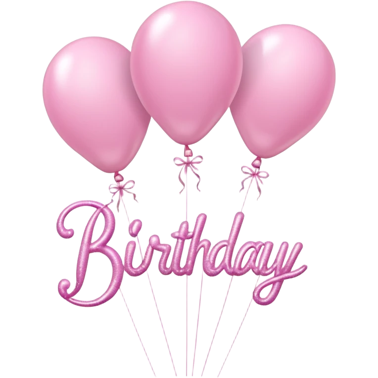 birthday sign in baby pink emoji