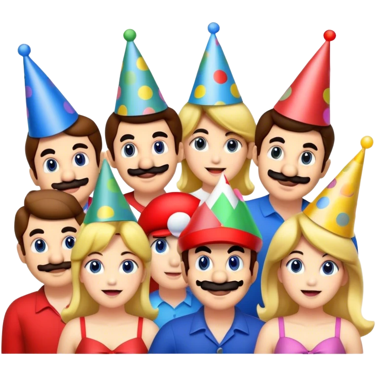 Mario birthday celebration  emoji