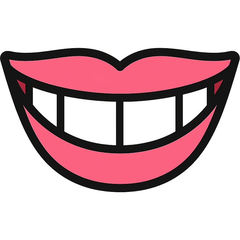 perfect smile with white teeth icon emoji
