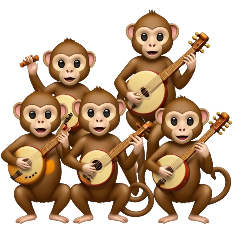 monkey as Musicians emoji