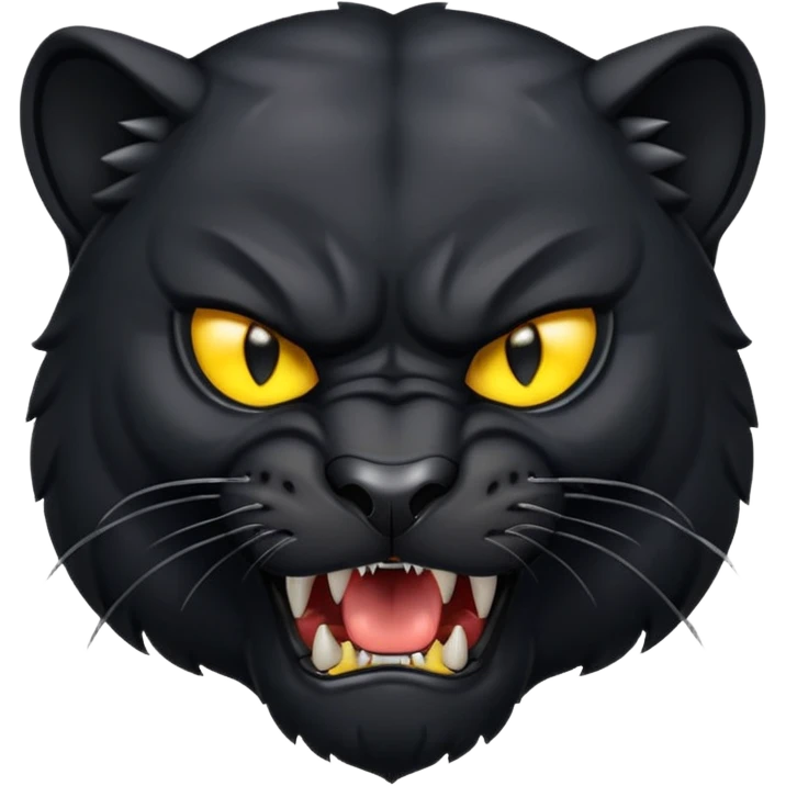 angry panther animal emoji