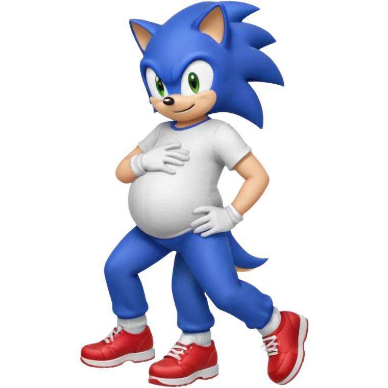 Pregnant male sonic X, not naked emoji