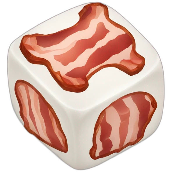 dice of bacon emoji