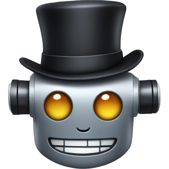 robot with top hat emoji