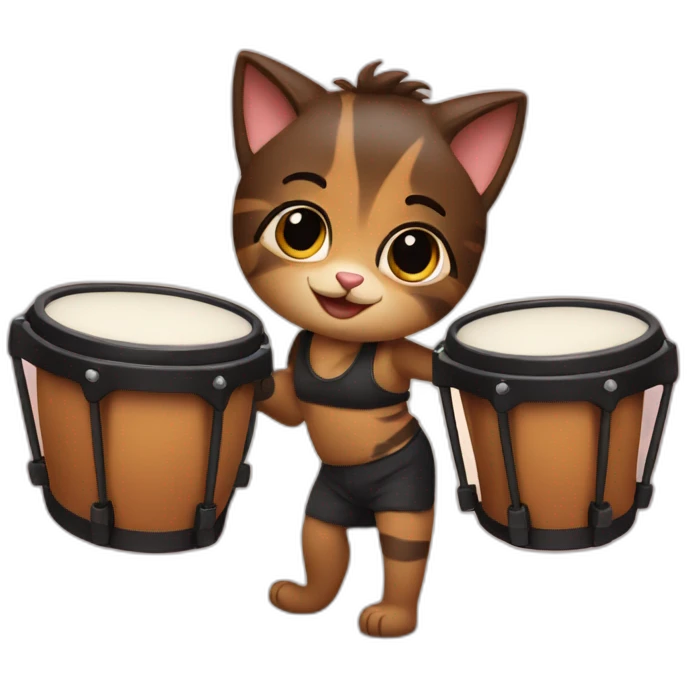 Kat met bongos emoji