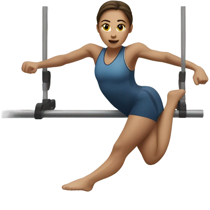 Gimnasta en una paralela emoji
