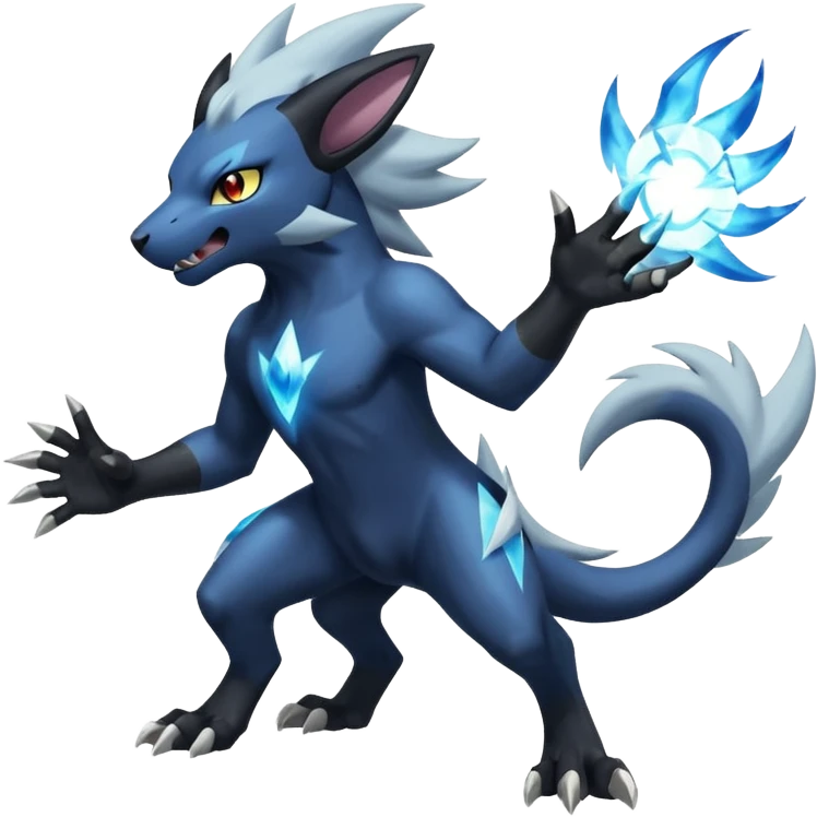 Luxray-Electrike-Manectric-Absol-fusion, full body emoji