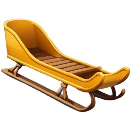 An icon showing a small sled down an icy track. The scene includes dynamic motion lines, icy curves, and a snowy mountain backdrop under a crisp blue sky. Transparent background emphasizes the speed and intensity of the sport. emoji