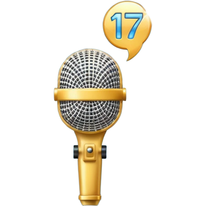 I want these emojis 💎🎤 in one frame with the number 17 I don't want a girl or boy in the pictures. emoji