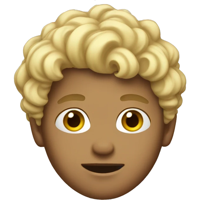 Chill boy with blond curls  emoji