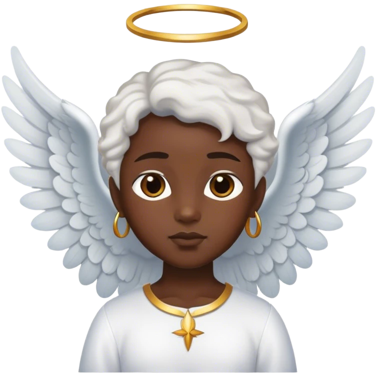 African American angel emoji